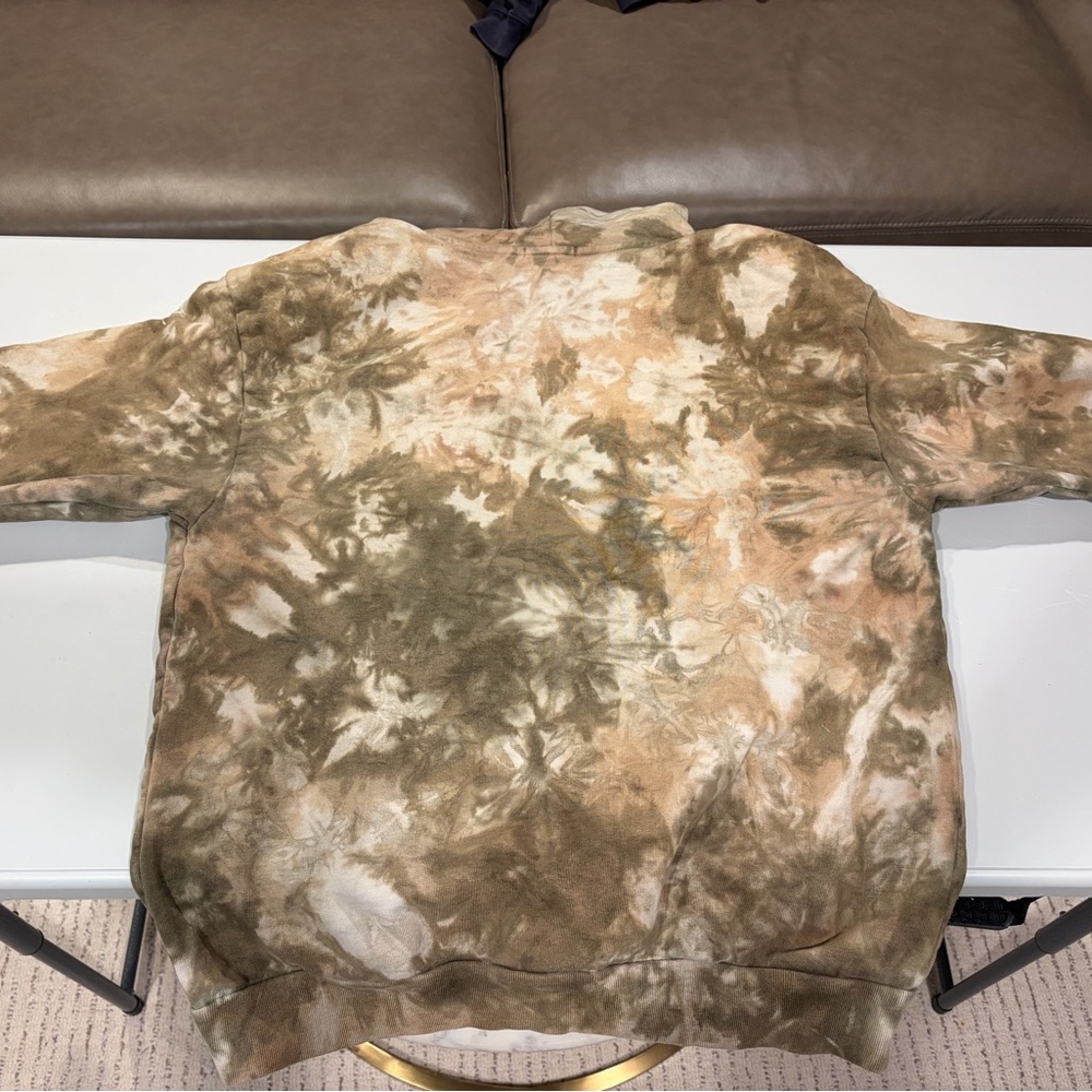 Men's Tie-Dye Sweater - Brown and Cream